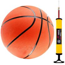 Bola Basketball Tamanho Oficial N7 Texturizada + Bomba Bola Basketball Tamanho Oficial N7 Texturizada + Bomba