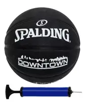 Bola basquete spalding downtown black + bomba de ar Bola basquete spalding downtown black + bomba de ar