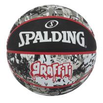 Bola Basquete Spalding - Graffiti - Preto/Vermelho - Tam 7