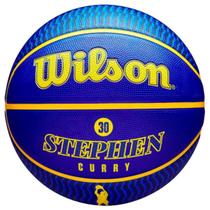 Bola Basquete Wilson NBA Player Icon Stephen Curry Azul Quadra Externa Alta Durabilidade Outdoor