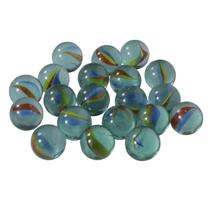 Bola Bolinha de Gude Grande Colorida Vidro Decoração 20und