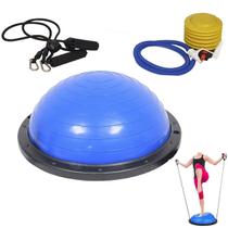 Bola Bosu Com Elastico Yoga Academia Fit Pilates Reabilitaçao Fisioterapia Ginastica Musculaçao Fitball Step Exercicio