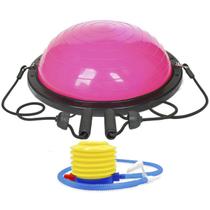 Bola Bosu Com Elastico Yoga Treino Pilates Reabilitaçao Fisioterapia Ioga Ginastica Alongamento Equilibrio Força Corpo Todo Step Fit