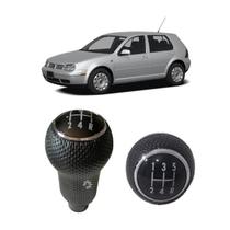Bola Câmbio Manopla Preta Aro Cromado VW Golf 2000 2007