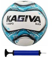 Bola Campo Kagiva Slick Azul + 1 Bomba de Ar