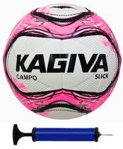 Bola Campo Kagiva Slick Rosa + 1 Bomba de Ar