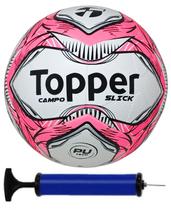 Bola Campo Topper Rosa Com Bomba De Ar