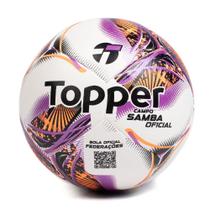 Bola Campo Topper Samba Oficial Branco/Laranja