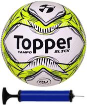 Bola Campo Topper Slick Amarela + Bomba de Ar Bola Campo Topper Slick Amarela + Bomba de Ar