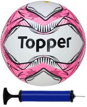 Bola Campo Topper Slick Rosa + Bomba De Ar