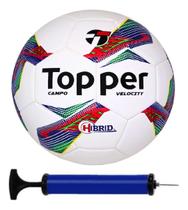 Bola campo topper velocity hibrid + bomba de ar