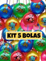 Bola Chaveiro De Vinil Mola Brinquedo Para Crianças 5 Unid