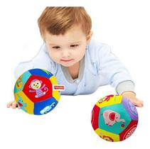 Bola Colorida De Pelúcia Com Chocalho Bebe Divertido Fisher