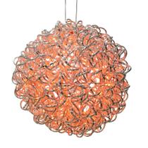 Bola de alumínio laranja LED String Light Vickerman 14" 120L