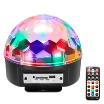 Bola de Balada Festa Colorida com Controle Rotativa Usb