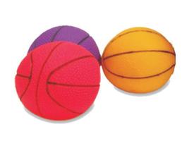 Bola De Basquete Borracha Grande Para Pet 7,5 Cm 06 Peças