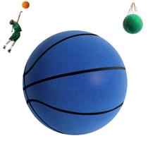 Bola de basquete silenciosa para uso interno tamanho 6 azul em espuma para treino Bola de basquete silenciosa para uso interno tamanho 6 azul em espuma para treino