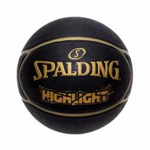 Bola de Basquete Spalding Highlight Star - Preto/dourado