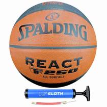 Bola de Basquete Spalding TF 250 REACT ALL SURFACE + Bomba de Ar Bola de Basquete Spalding TF 250 REACT ALL SURFACE + Bomba de Ar