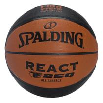 Bola De Basquete Spalding Tf-250 React FIBA Tamanho 7 Bola De Basquete Spalding Tf-250 React FIBA Tamanho 7