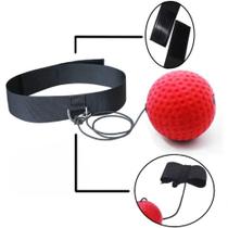 Bola de Boxe para Reflexo com Faixa de Cabeça para Agilidade Vermelho GXM