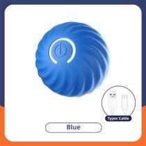 Bola De Brinquedo Eletrônica Interativa Para Animais De Estimação Móvel USB Cor:Azul