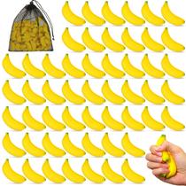 Bola de brinquedo Stress Relief Banana Fidget, 50 unidades com bolsa de armazenamento