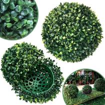 Bola de Buchinho Artificial 28cm /Grama Redonda sintetica Para Decoração De Planta, Vaso Arranjos Jardim Casa - IDEAL