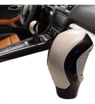 Bola De Câmbio Automotiva Kadman Branca Preto Lisa