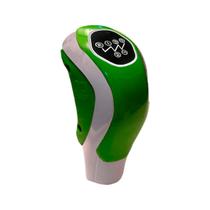 Bola de câmbio kadman resinado ré para frente 5 marchas verde-cinza