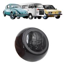 Bola de Câmbio Manopla 4 Marchas Kombi Brasilia Fusca Karmann Ghia 1955 Até 1986 Preto