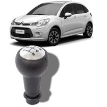 Bola de Câmbio Manopla Citroen C3 2004 a 2012 Lente Cromada