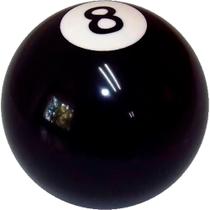 Bola de Câmbio Sinuca Preta Numero 8 com Bucha para Adaptação