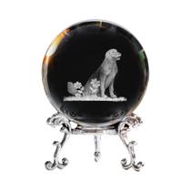 Bola De Cristal 3D De 60mm Com Figura De Animal Gravada a Laser, Ornamento De Vidro, Peso De Papel,