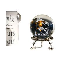 Bola De Cristal 3D De 60mm Com Figura De Animal Gravada a Laser, Ornamento De Vidro, Peso De Papel,