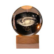 Bola De Cristal 3D De 8cm Com Sistema Solar Gravado a Laser Luz Noturna Decoração Para Casa