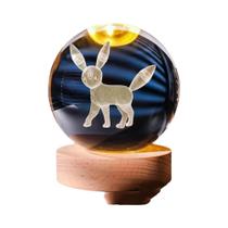 Bola de Cristal 3D Infantil com Luz Noturna (6cm) - Pikachu, Doraemon, Hello Kitty