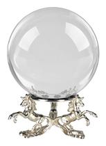 Bola de cristal Amlong Crystal Clear 150 mm com suporte de unicórnio