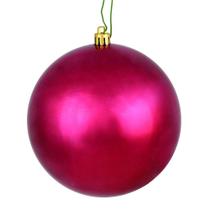 Bola de enfeite de Natal Vickerman, 6 cm, Berry Red Shiny, pacote com 24