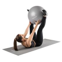Bola de Exercícios Cinza 75cm com Sistema Anti-Estouro e Bomba Pump Bola de Exercícios Cinza 75cm com Sistema Anti-Estouro e Bomba Pump