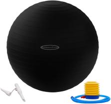 Bola de Exercícios Fitvids 65 cm Preta Antiestouro Grande Bola de Exercícios Fitvids 65 cm Preta Antiestouro Grande