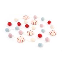 Bola de feltro Garland Glaciart One Peppermint com 1,8 m de comprimento Bola de feltro Garland Glaciart One Peppermint com 1,8 m de comprimento
