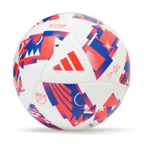 Bola de futebol adidas MLS Club branca/vermelha solar/azul glória tamanho 5