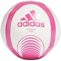 Bola de futebol adidas Starlancer Club Shock rosa/branca tamanho 3