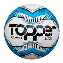 Bola de Futebol Campo Topper Slick 2020 Azul e Preto