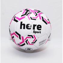 Bola de futebol composição pu brilhante tamanho oficial 5 cor rosa e branco 2.7 mm