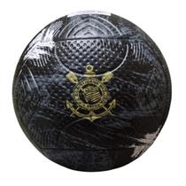 Bola de Futebol Corinthians Preto e Dourado Número 5 de Pvc