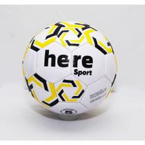 Bola de futebol couro pu brilhante tamanho oficial 5 cor amarelo e branco 2.7 mm