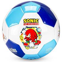 Bola De Futebol De Campo Infantil Oficial Sonic Azul E Branca Tamanho 5