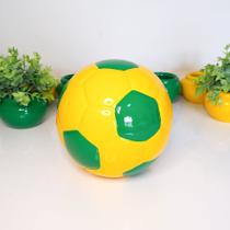 Bola de Futebol decorativa em cerâmica Brasil Copa